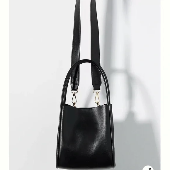 Anthropologie THE HOLLACE TOTE MINI EDITION Classic Black New - Picture 6 of 6